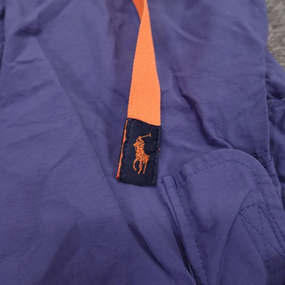 Polo Ralph Lauren Pants Mens Large Blue Convertible Cargo Nylon Belted Hiking